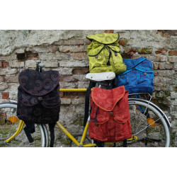 rucksack aus fester Baumwolle mit Mandaladruck, verstellbare Träger mit Schnallen