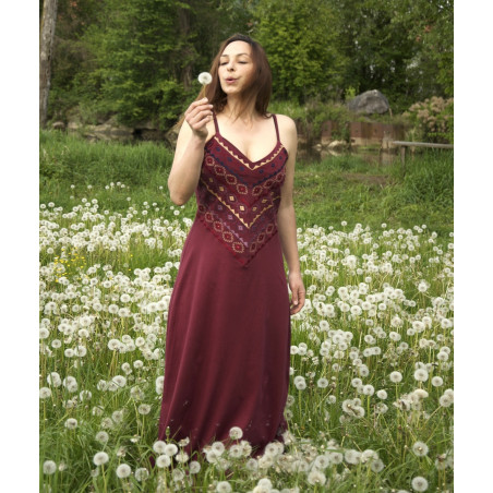 Organic - Kleid "Sommernachtstraum" GOTS zertifiziert, mit schönen Stickereien