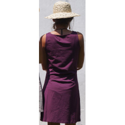 Naturtextil Kleid, einfach und schön mit Wasserfall Kragen, gots zertifiziert