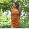 einfaches kurzes Sommerkleid, betont die Figur, Biobaumwolle