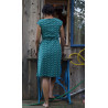 lustig buntes Kleid aus bester und sehr angenehmer Biobaumwolle, fantasievoll bedruckt