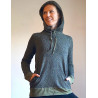 Kaputzensweater aus GOTS zertifizierter Jecquardbiobaumwolle