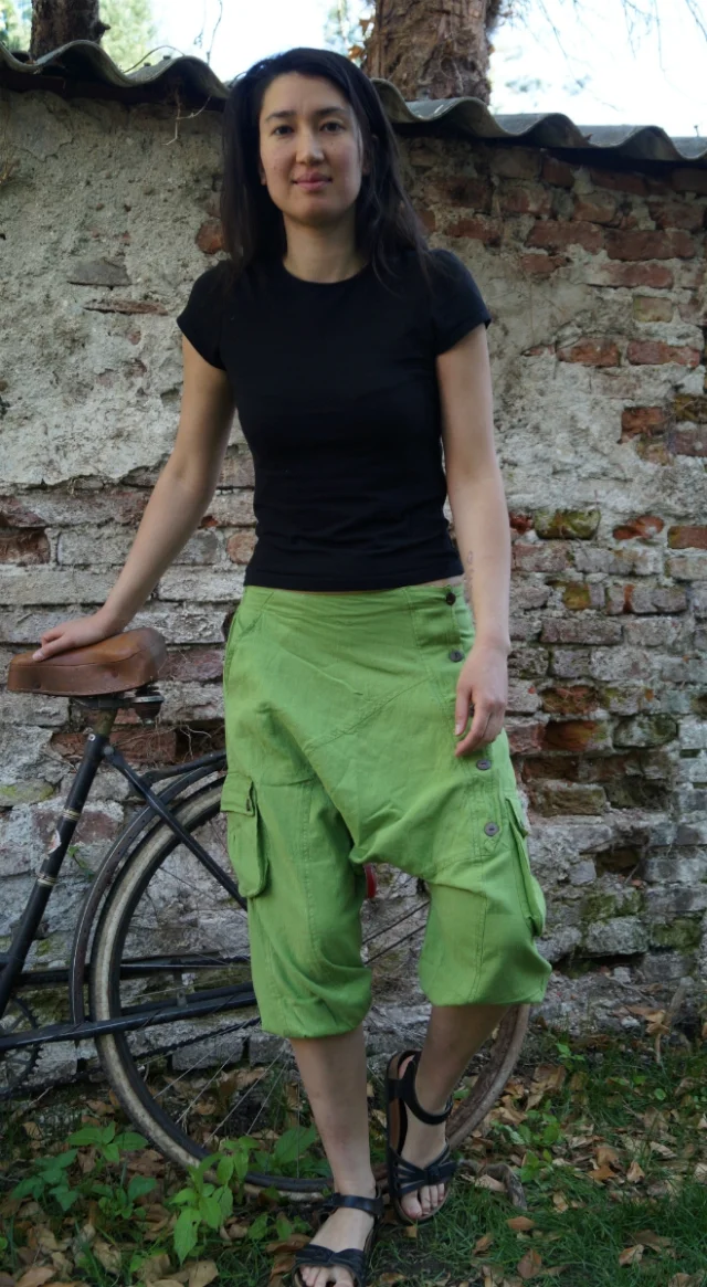 3/4 Marocco Hose aus Baumwolle - olive / s/m