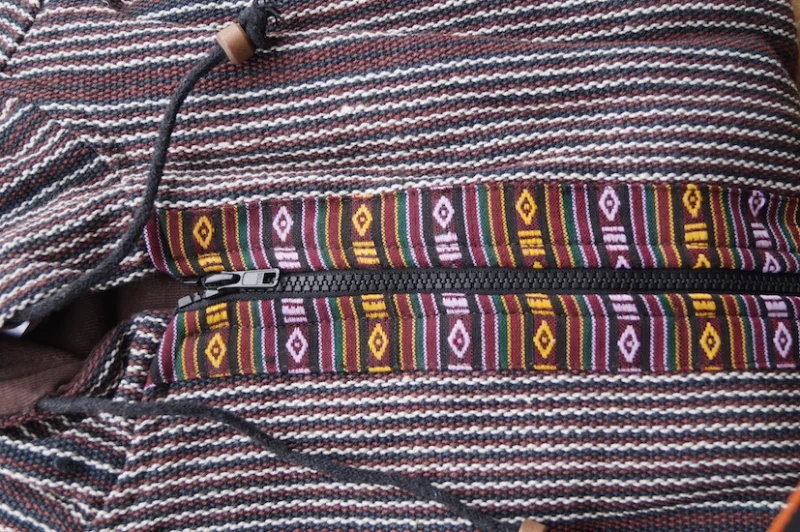 warme Ethno-Jacke aus Baumwolle - grün / large
