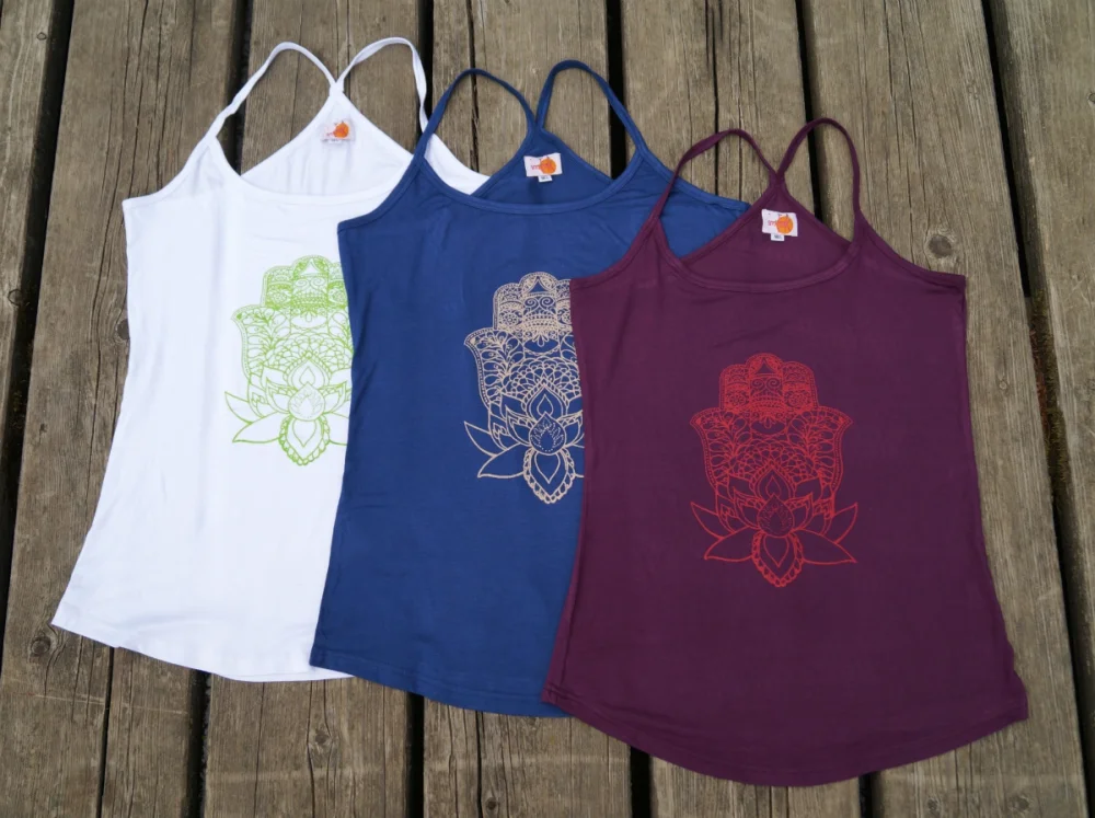 String Top " Hand of Fatima" - weiss / m/l
