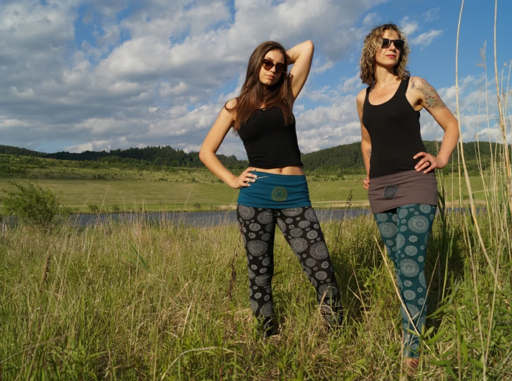 Leggings "Mandala" aus Bio-Baumwolle - henna / large