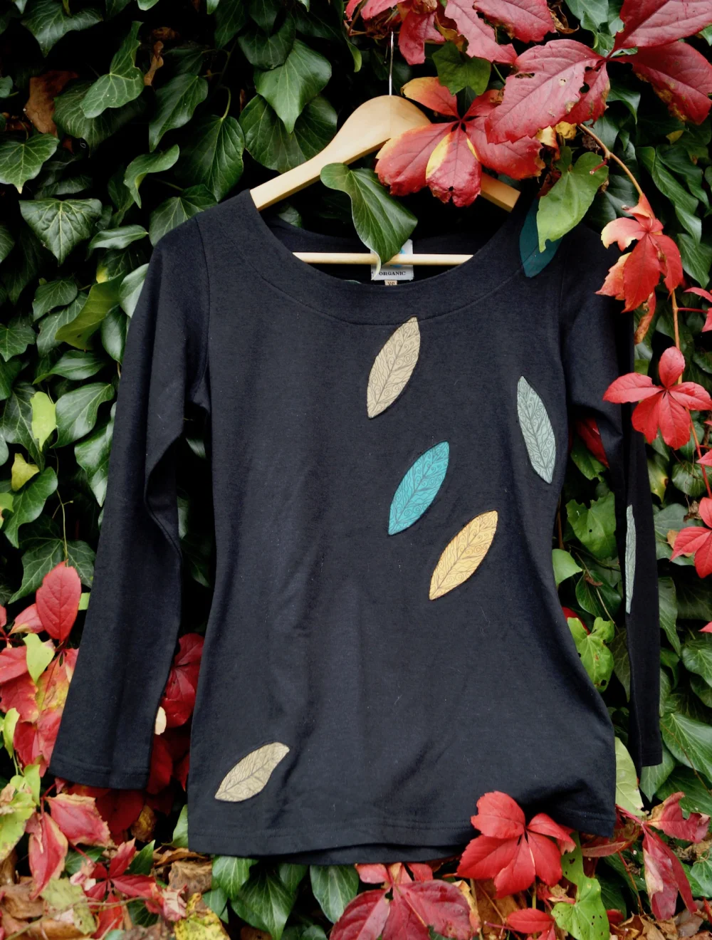 Shirt "Herbstlaub" aus GOTS-zertifizierter Bio-Baumwolle