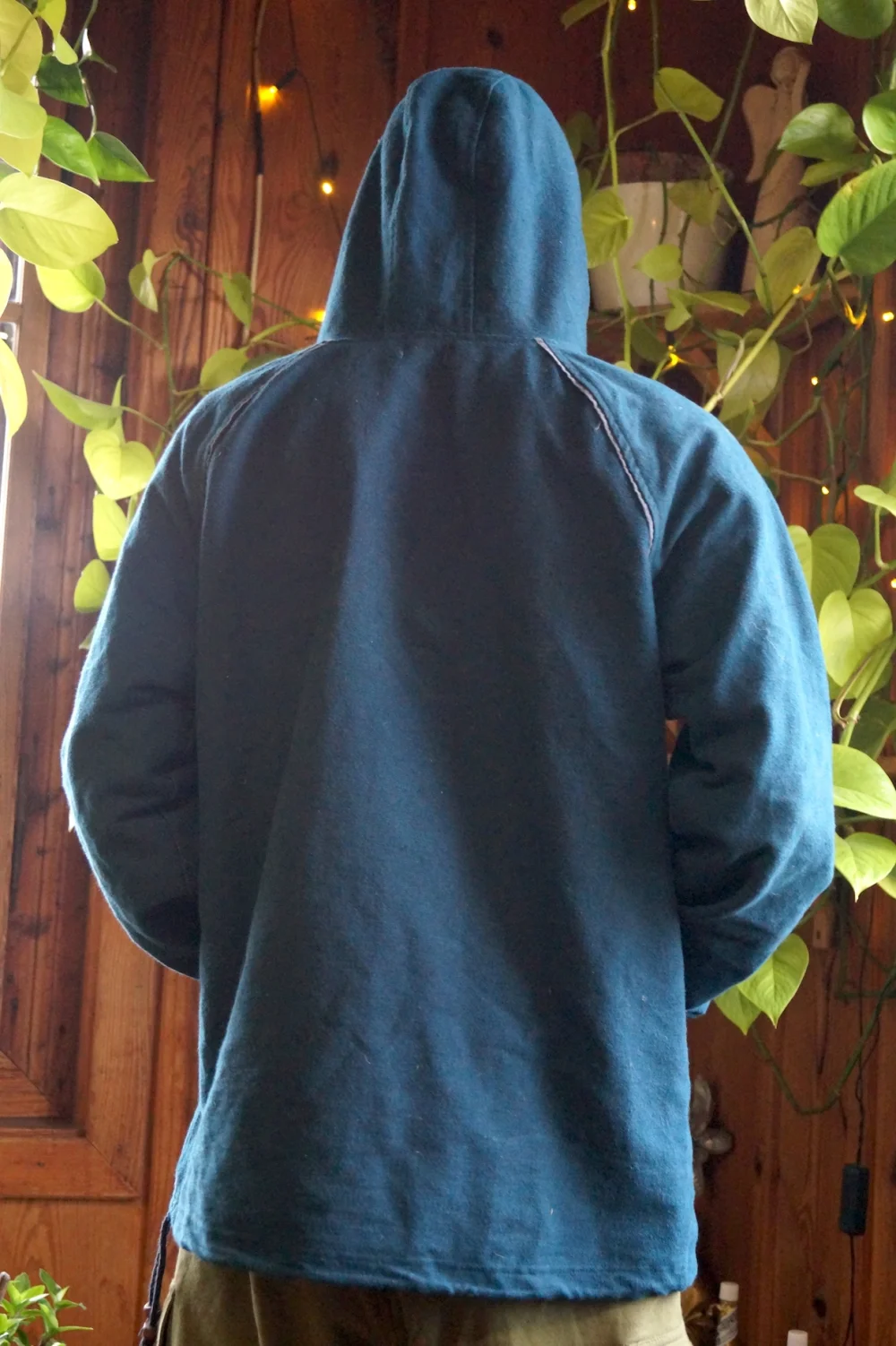 solider Pullover aus Baumwolle - petrol / m