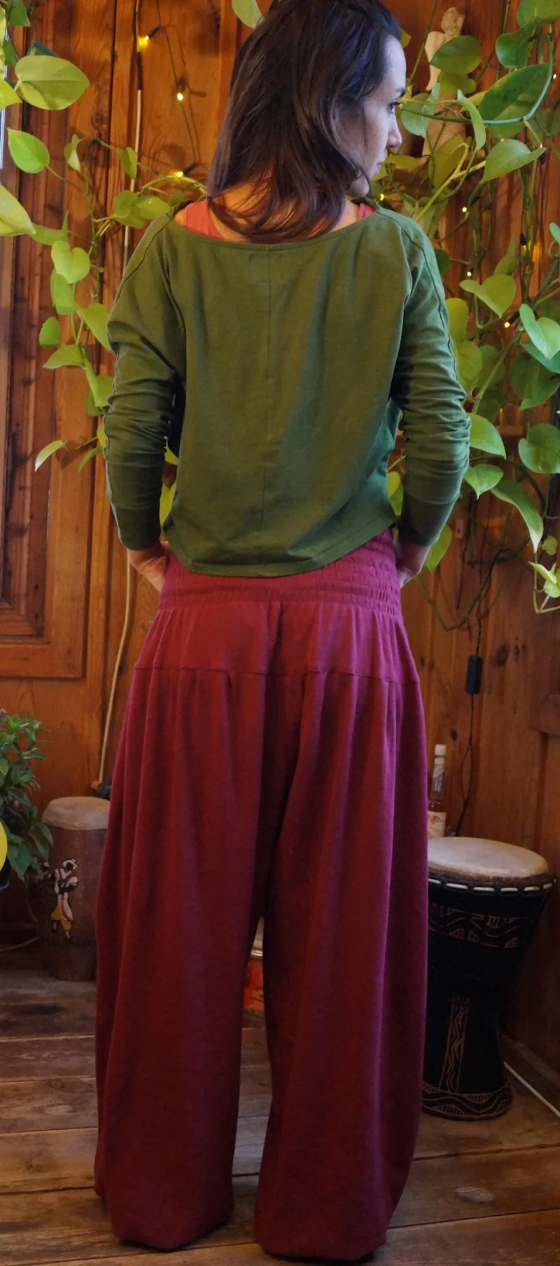 Jeannie Hose aus warmer Baumwolle für kalte Wintertage - schwarz / l/xl