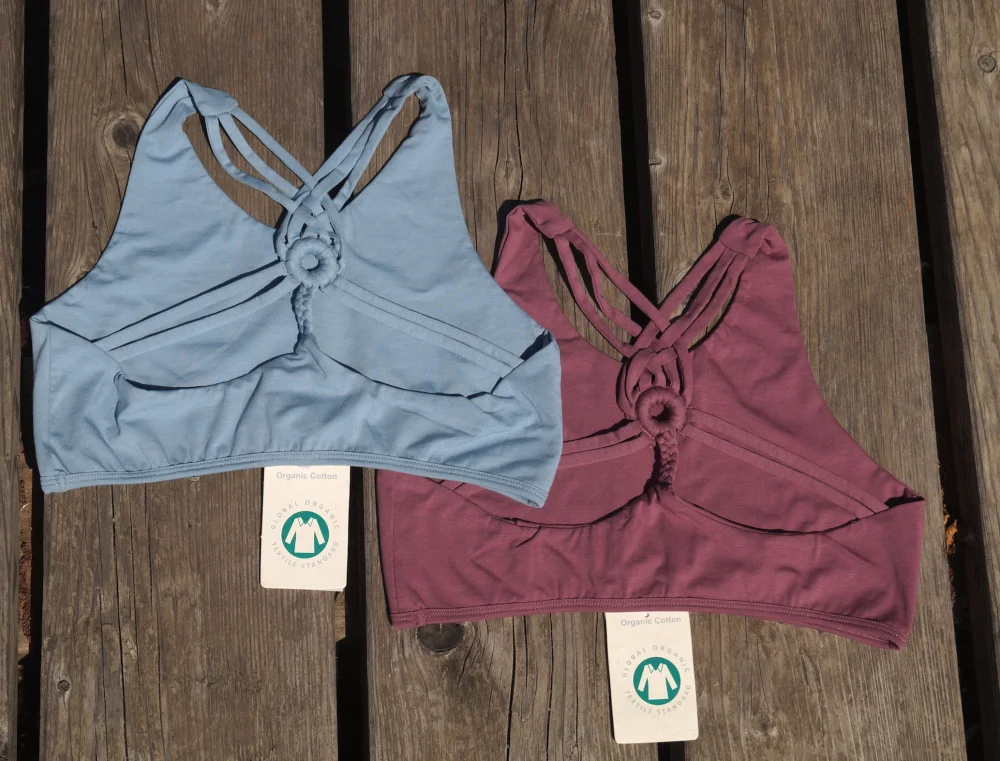 Organic Bra "Circle" aus GOTS-zertifizierter Bio-Baumwolle - hellblau / large