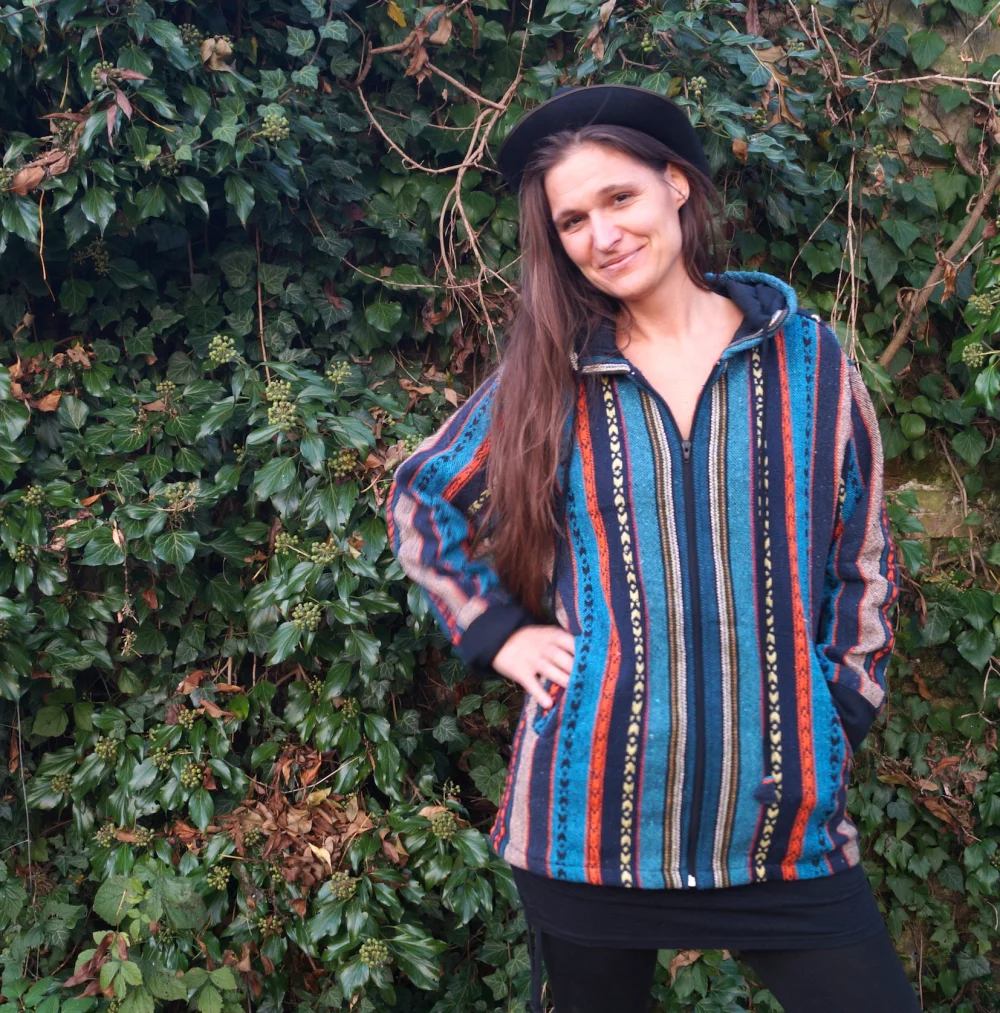 Webjacke "Peru" - regenbogen / large