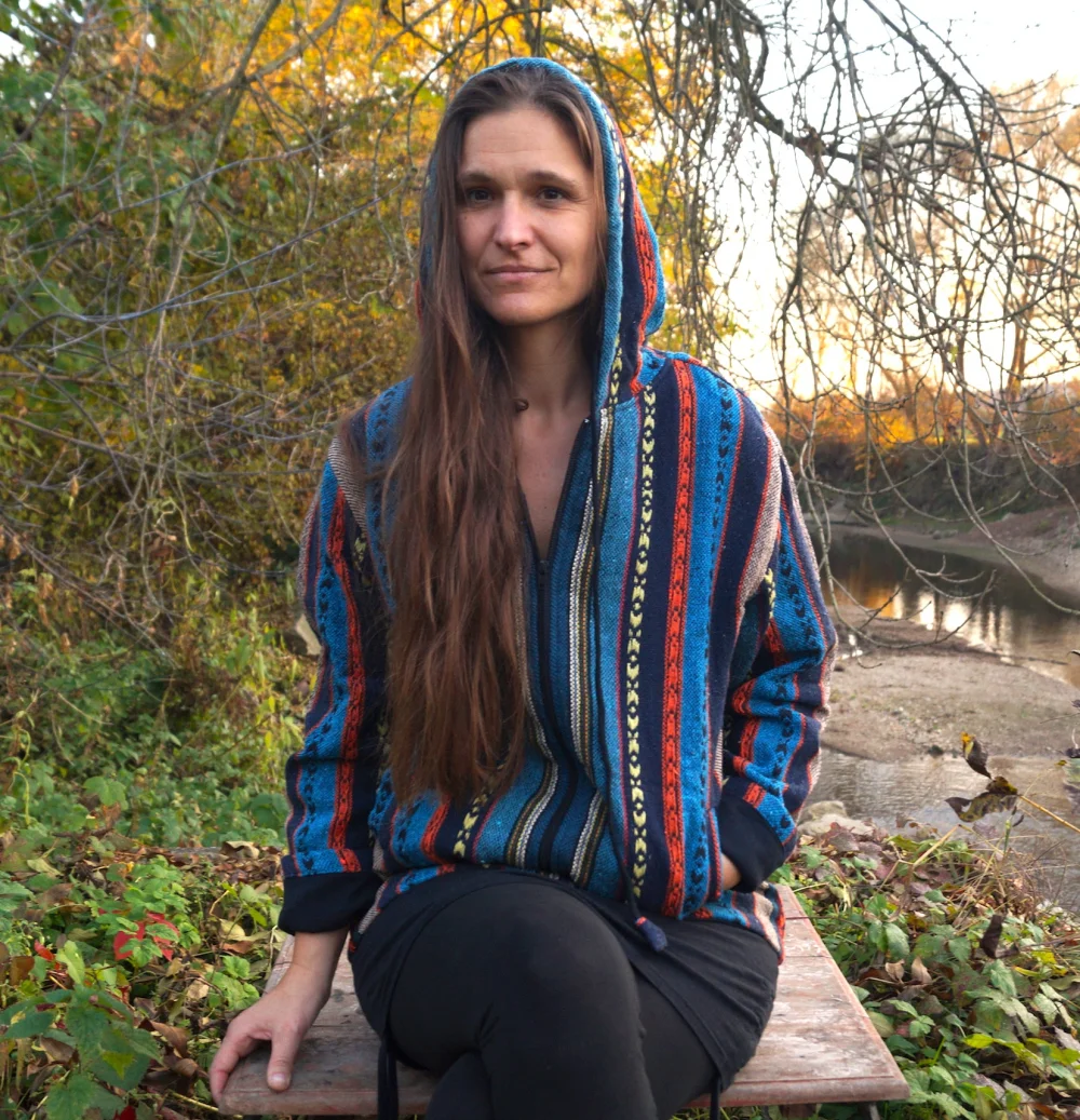 Webjacke "Peru" - regenbogen / large