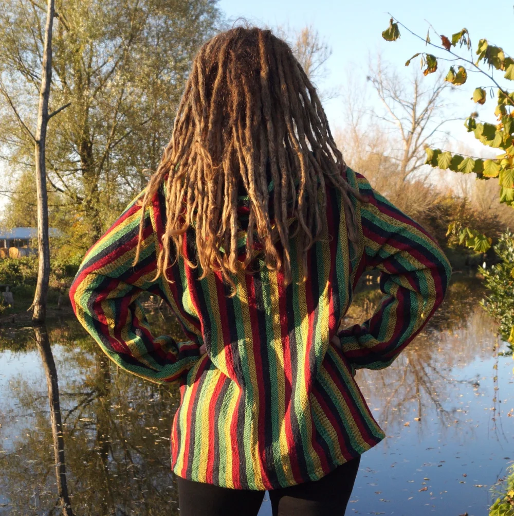 Webjacke "Peru" - regenbogen / large