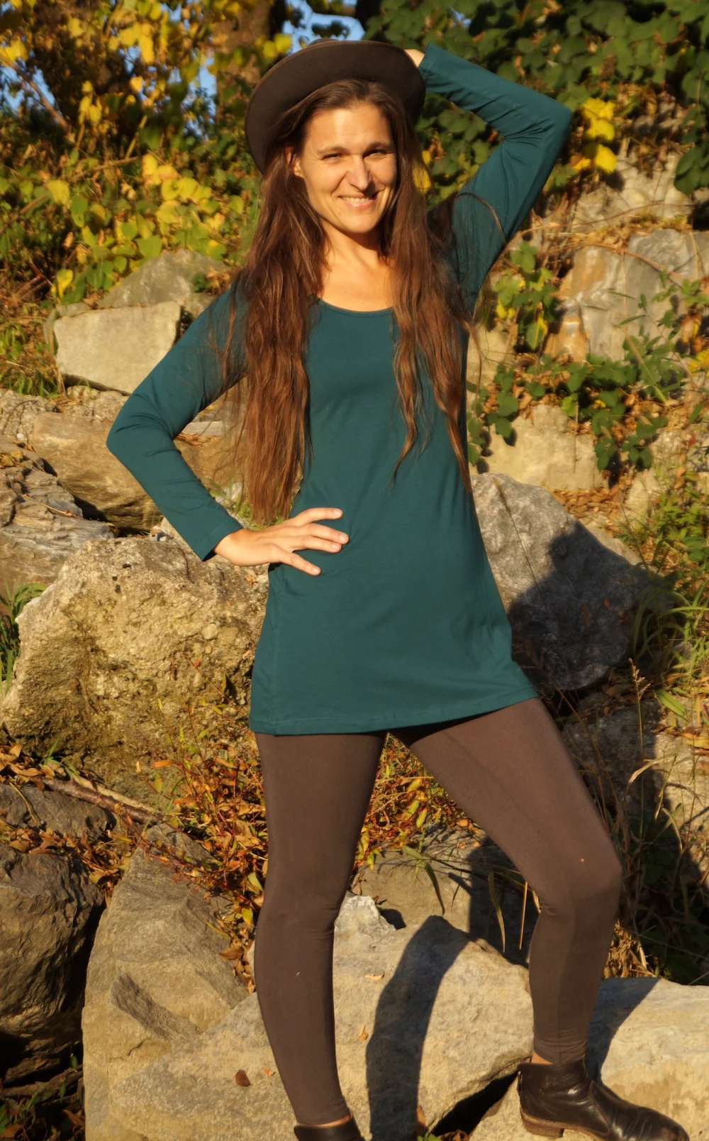 Kleid "Everyday" aus GOTS-zertifizierter Bio-Baumwolle - braun / large