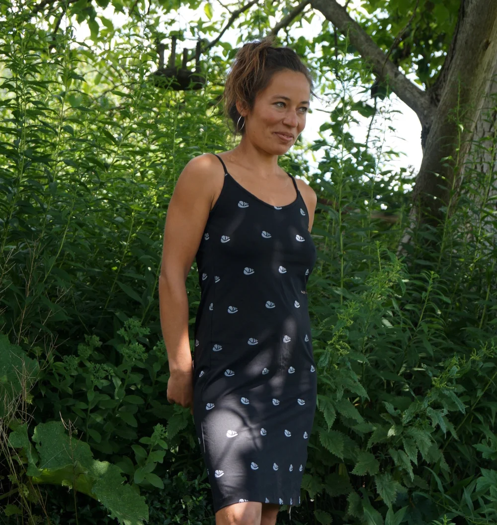 Sommerkleid aus GOTS-zertifizierter Bio-Baumwolle - weinrot / small