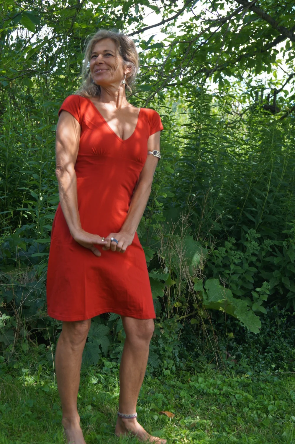 Sommerkleid aus GOTS-zertifizierter Bio-Baumwolle - curry / small