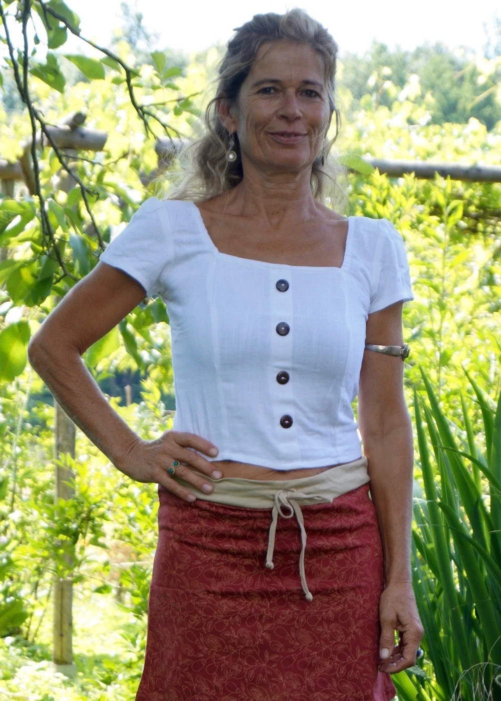 Baumwoll Shirt "Adele" - türkis / m/l