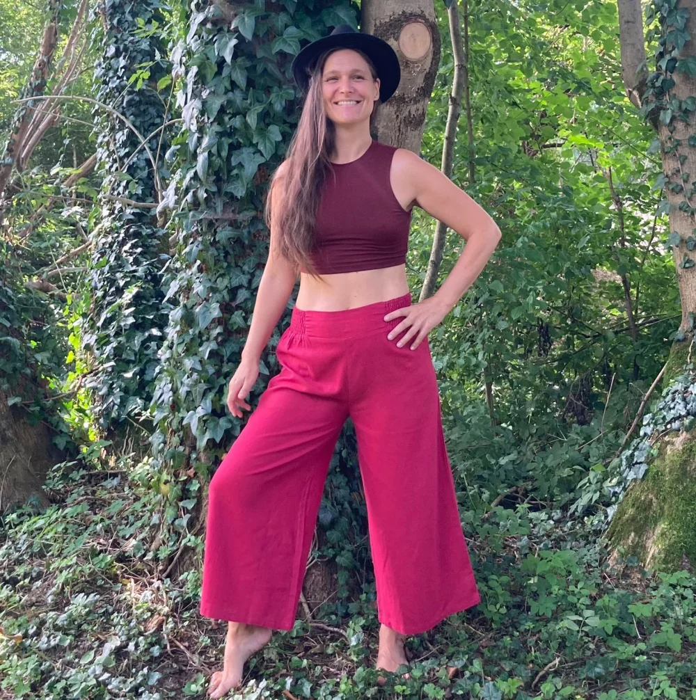 Culottes Hose "Pilat" aus Baumwolle - grau / large