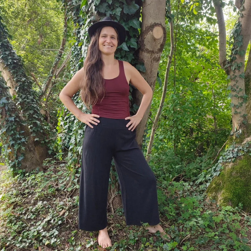 Culottes Hose "Pilat" aus Baumwolle - grau / large