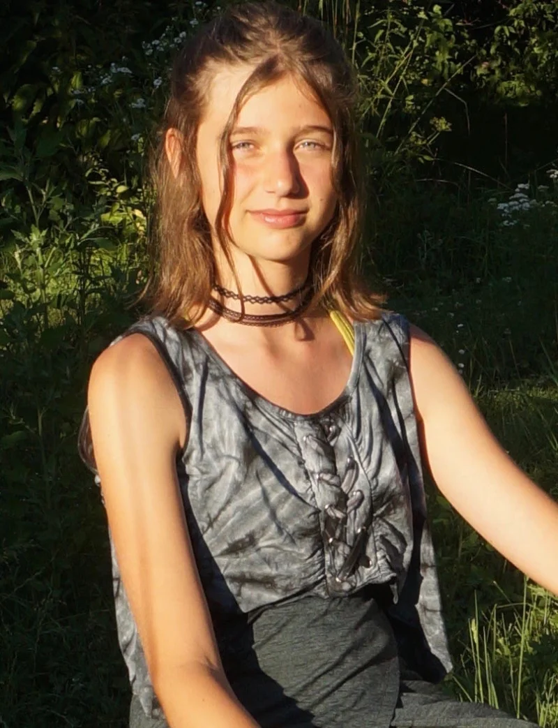 Batik Top mit Schnürung - schwarz/grau / s/m