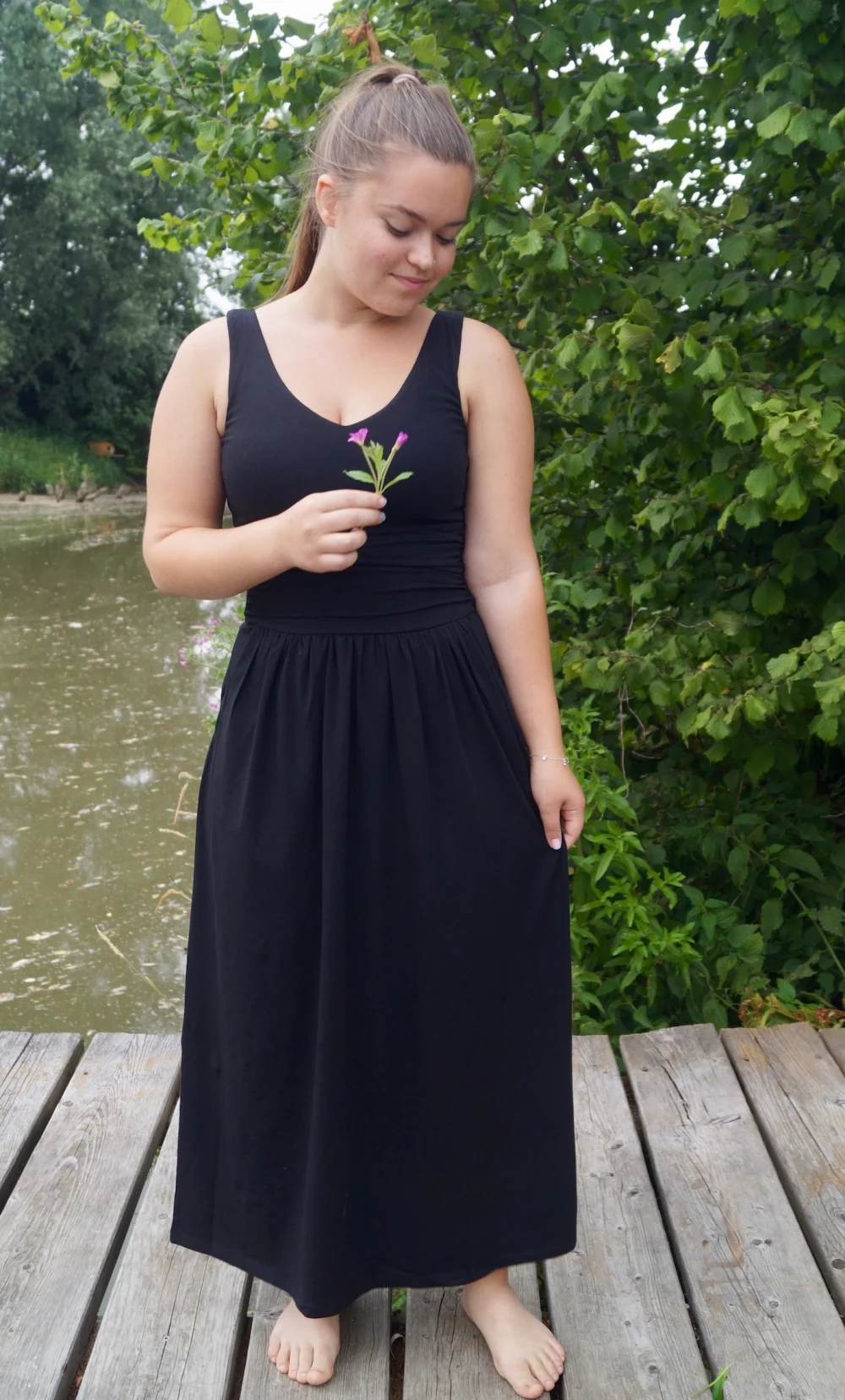 langes organic naturtextil Sommerkleid