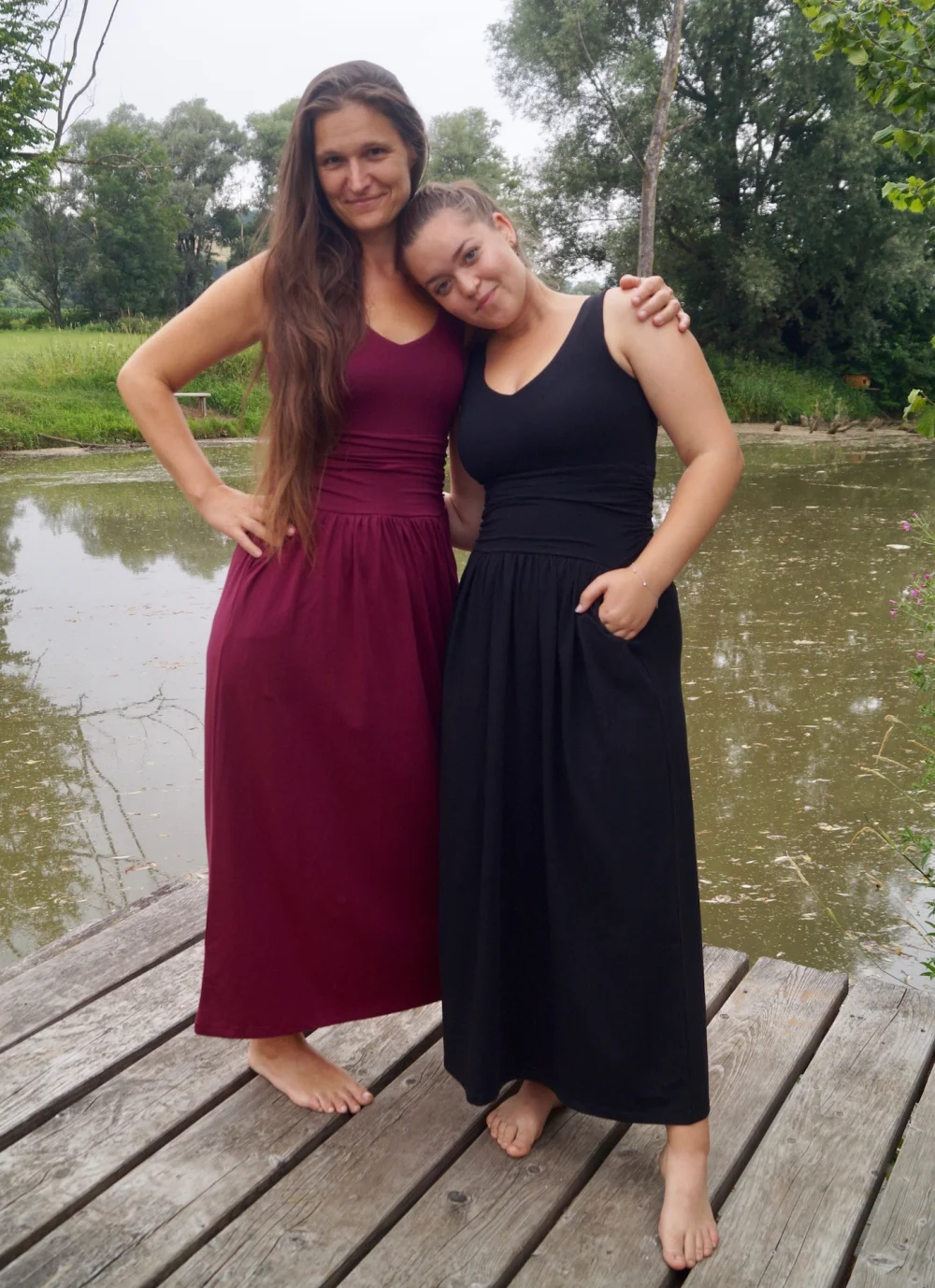 langes organic naturtextil Sommerkleid