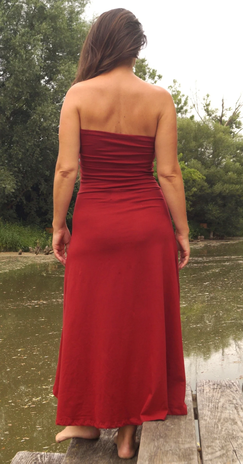 Vielseitiger Sommerrock & Sommerkleid aus Bio-Baumwolle – 2-in-1-Design - lila / s/m