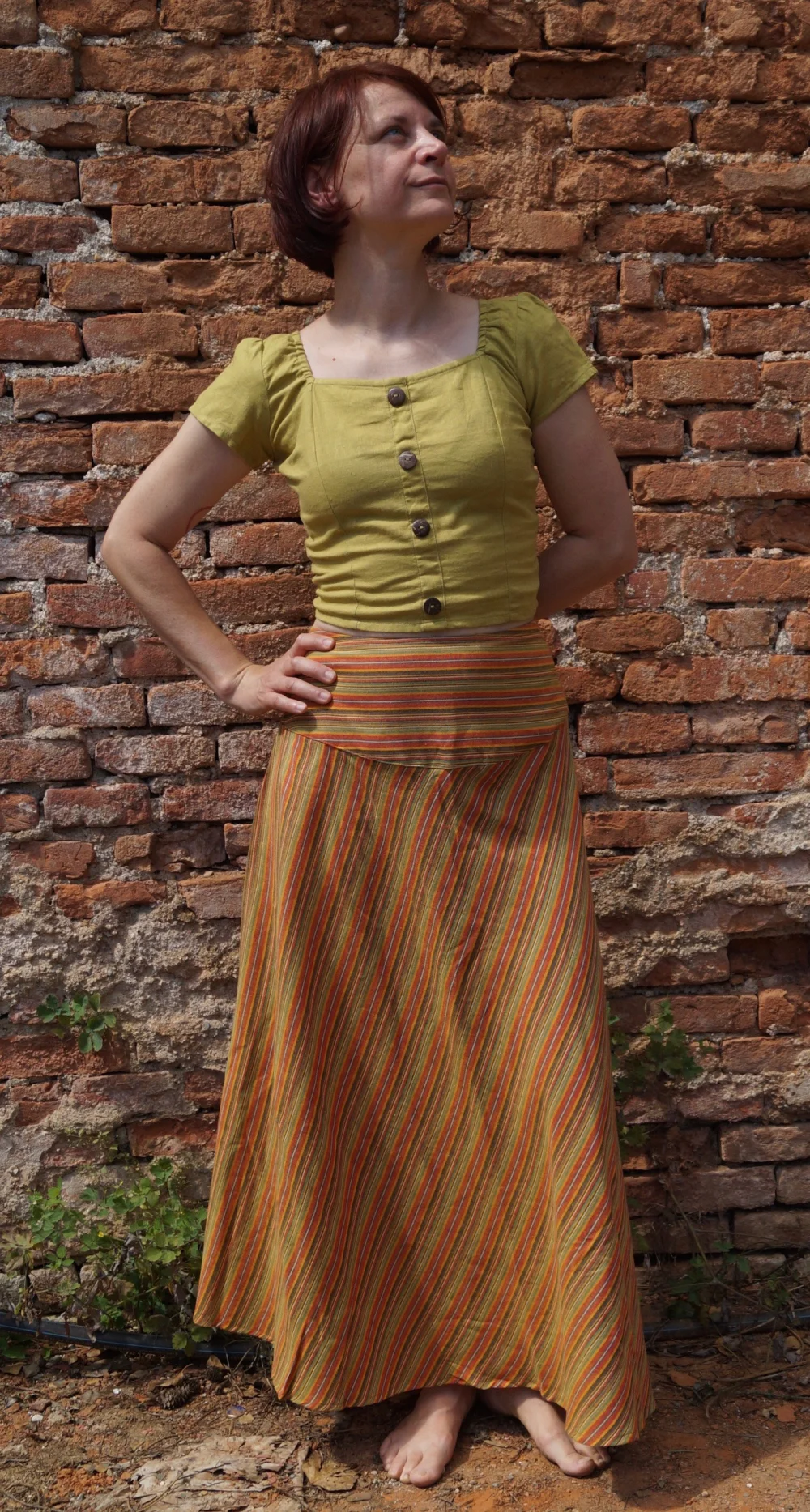 Ethno Rock "Nepali Stripe" - blau / l/xl