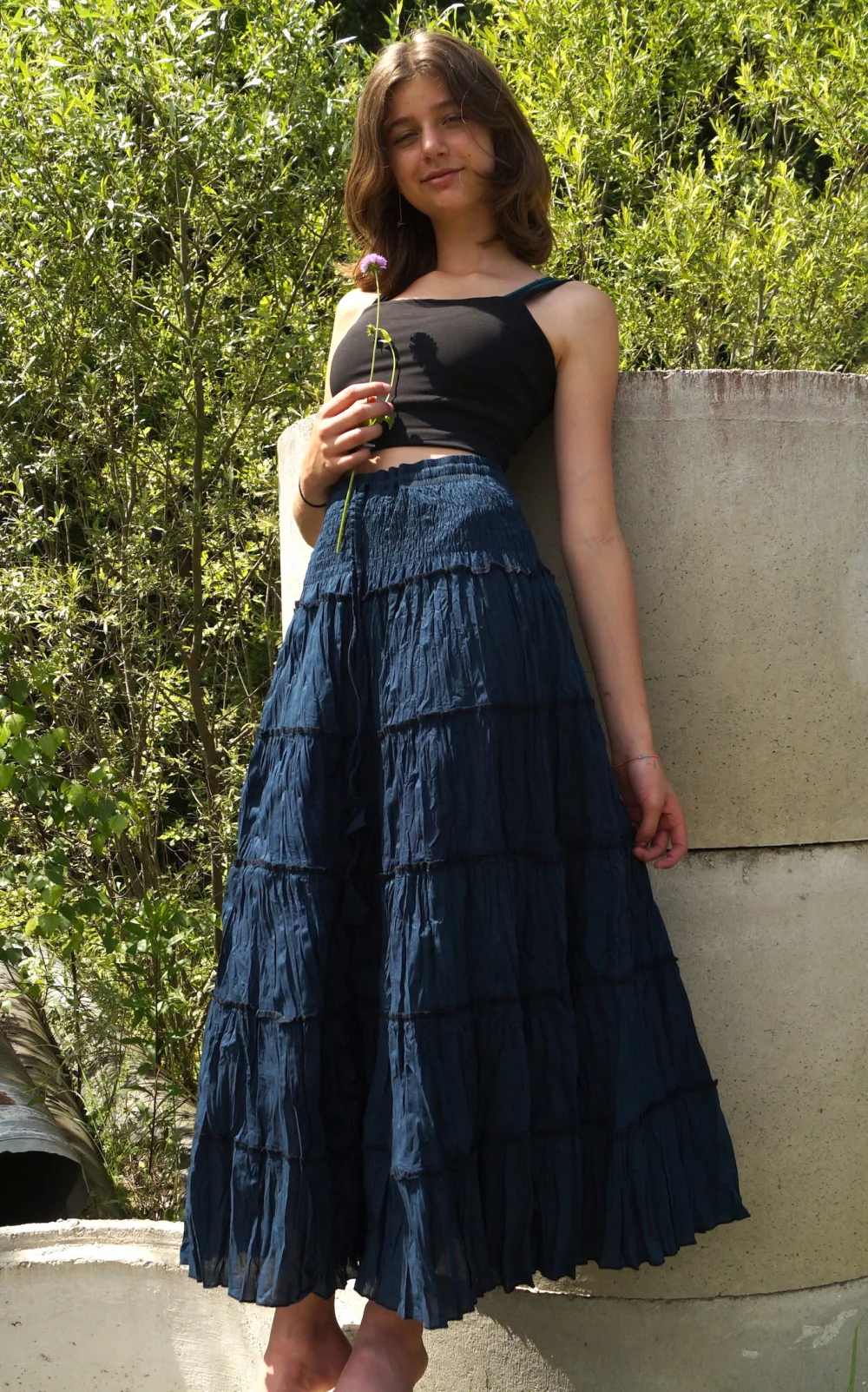 langer Gipsy Rock "Esmeralda" - rot / l/xl