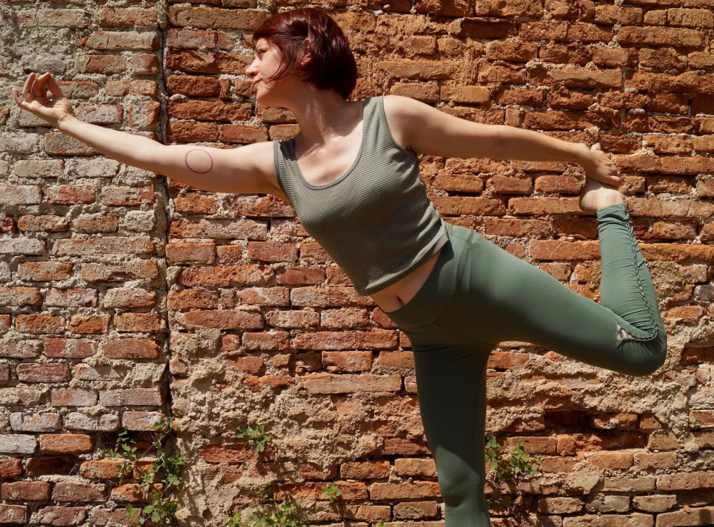 Leggings "Yoga" aus GOTS-zertifizierter Bio-Baumwolle - mint / small