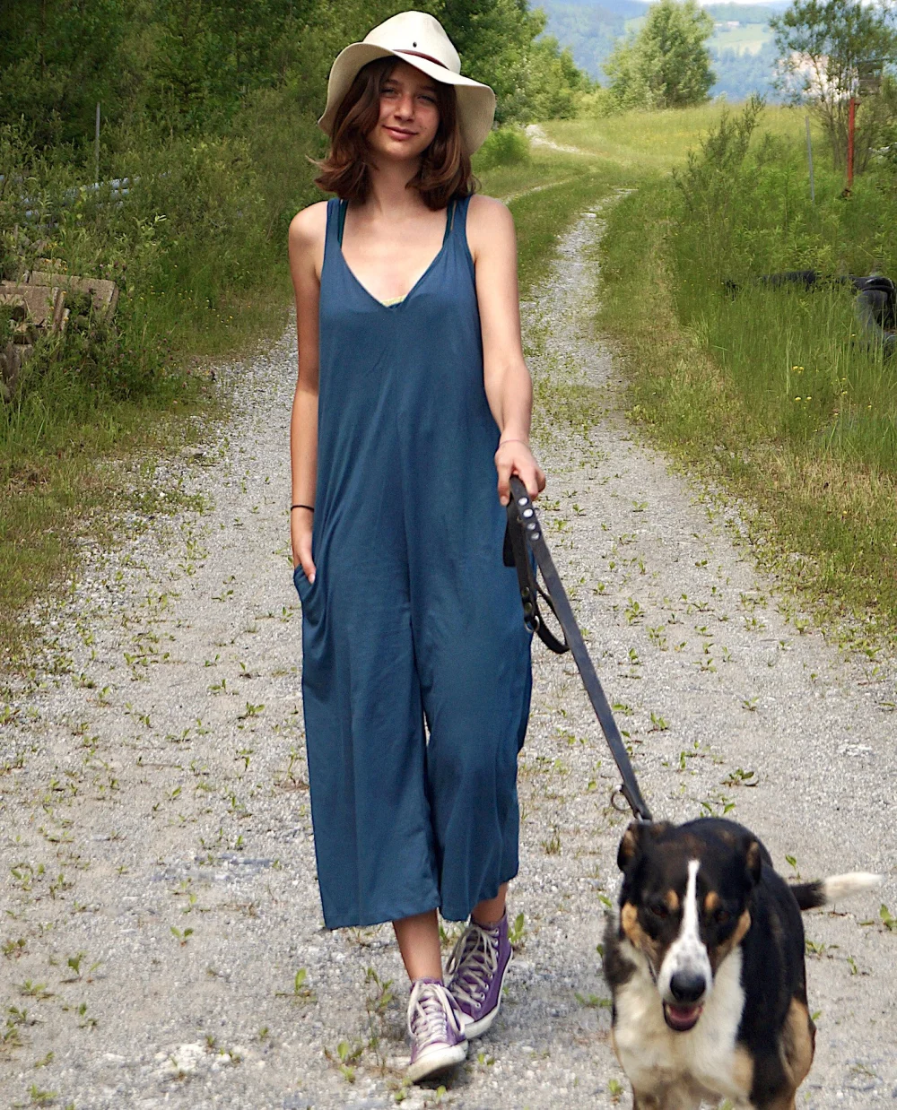Jumpsuit "Day off" aus GOTS-zertifizierter Bio-Baumwolle - olive / large