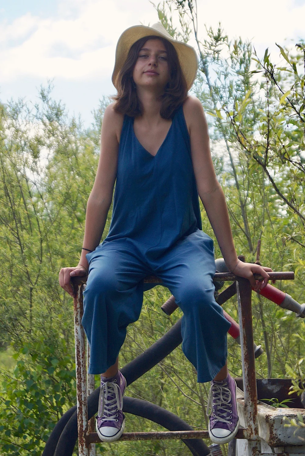 Jumpsuit "Day off" aus GOTS-zertifizierter Bio-Baumwolle - olive / large