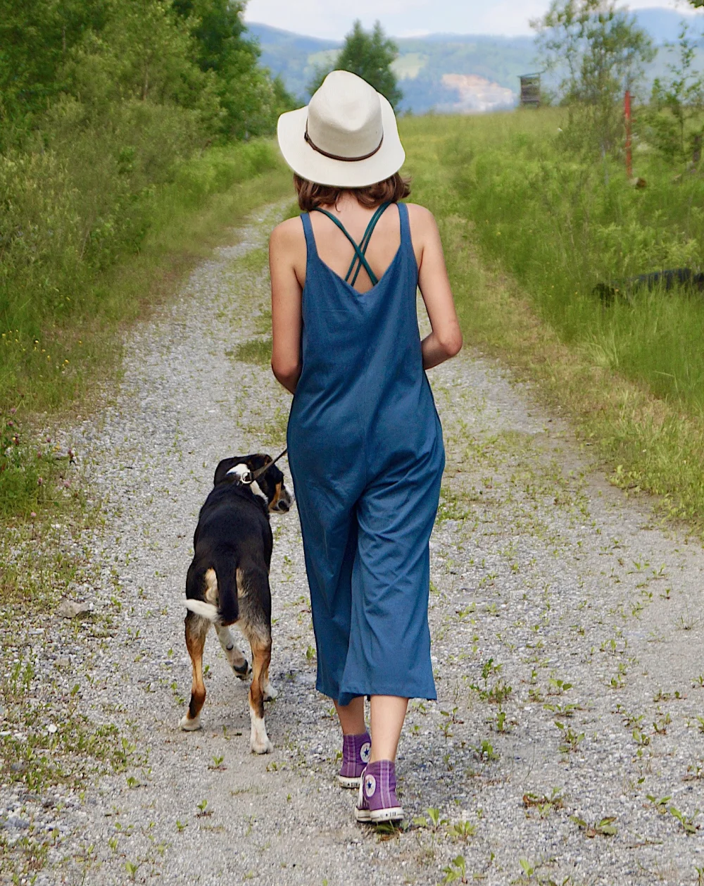 Jumpsuit "Day off" aus GOTS-zertifizierter Bio-Baumwolle - olive / large