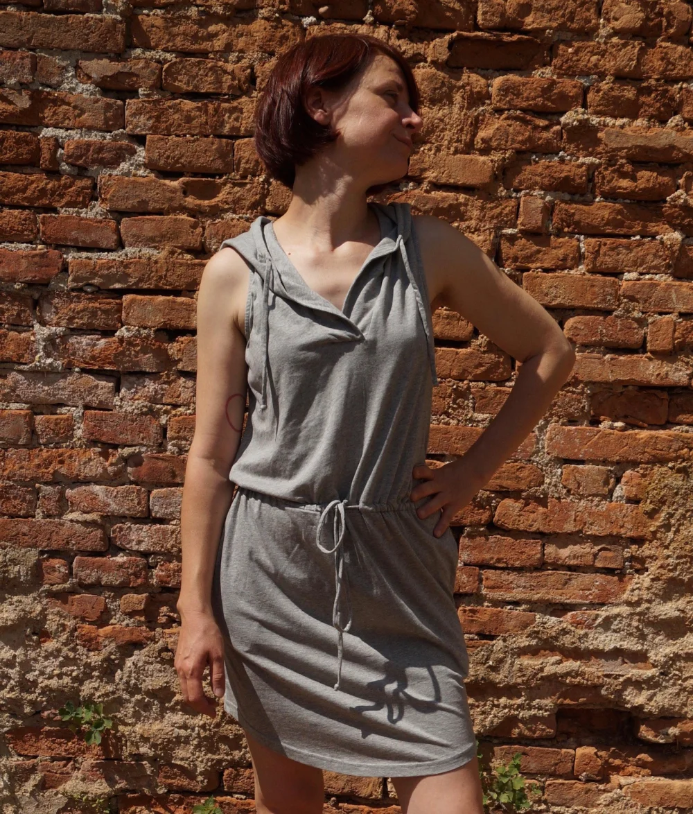 Sommerkleid "La Playa" aus GOTS zertifizierter Bio-Baumwolle - dunkelblau / large