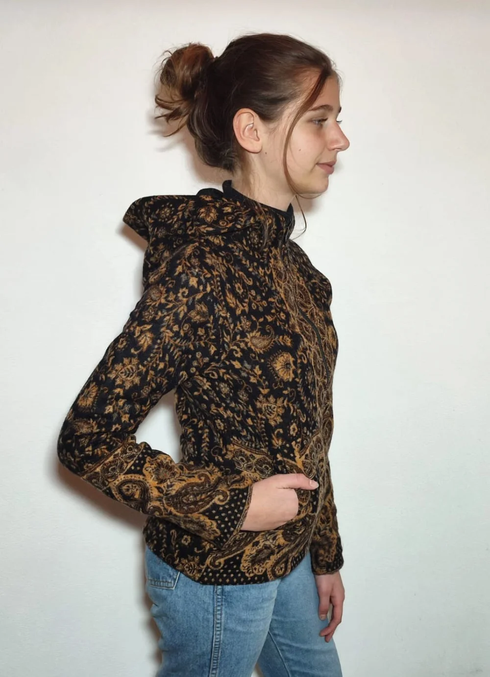 Kapuzenjacke "Paisley" - schwarz / large
