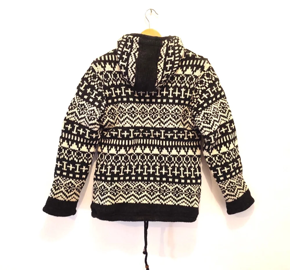 Wolljacke "Oslo" - schwarz / medium