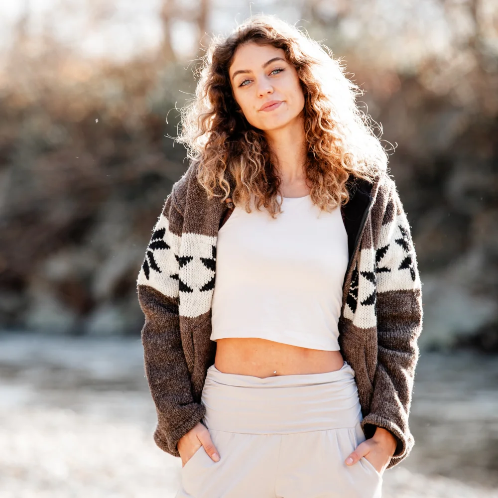 Wolljacke "Snowflake" - medium