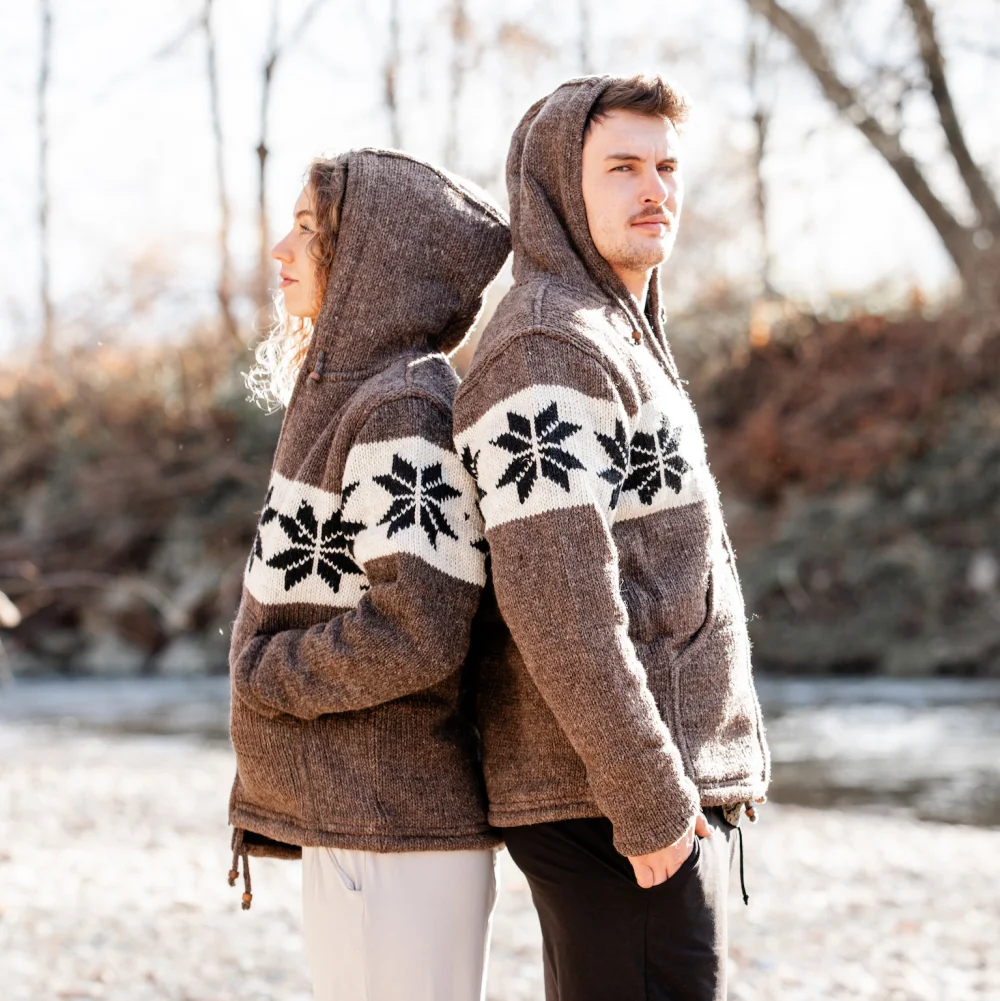 Wolljacke "Snowflake" - medium