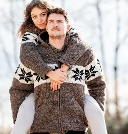 Wolljacke "Snowflake" - medium