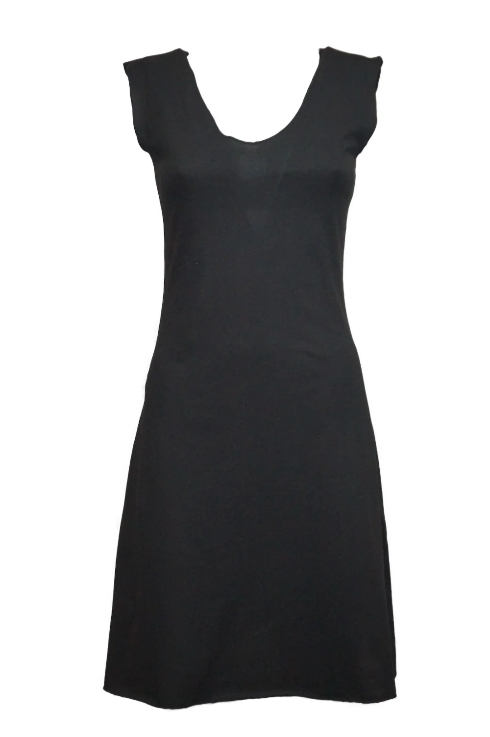 Schlichtes Kleid aus GOTS-zertifizierter Bio-Baumwolle - schwarz / medium