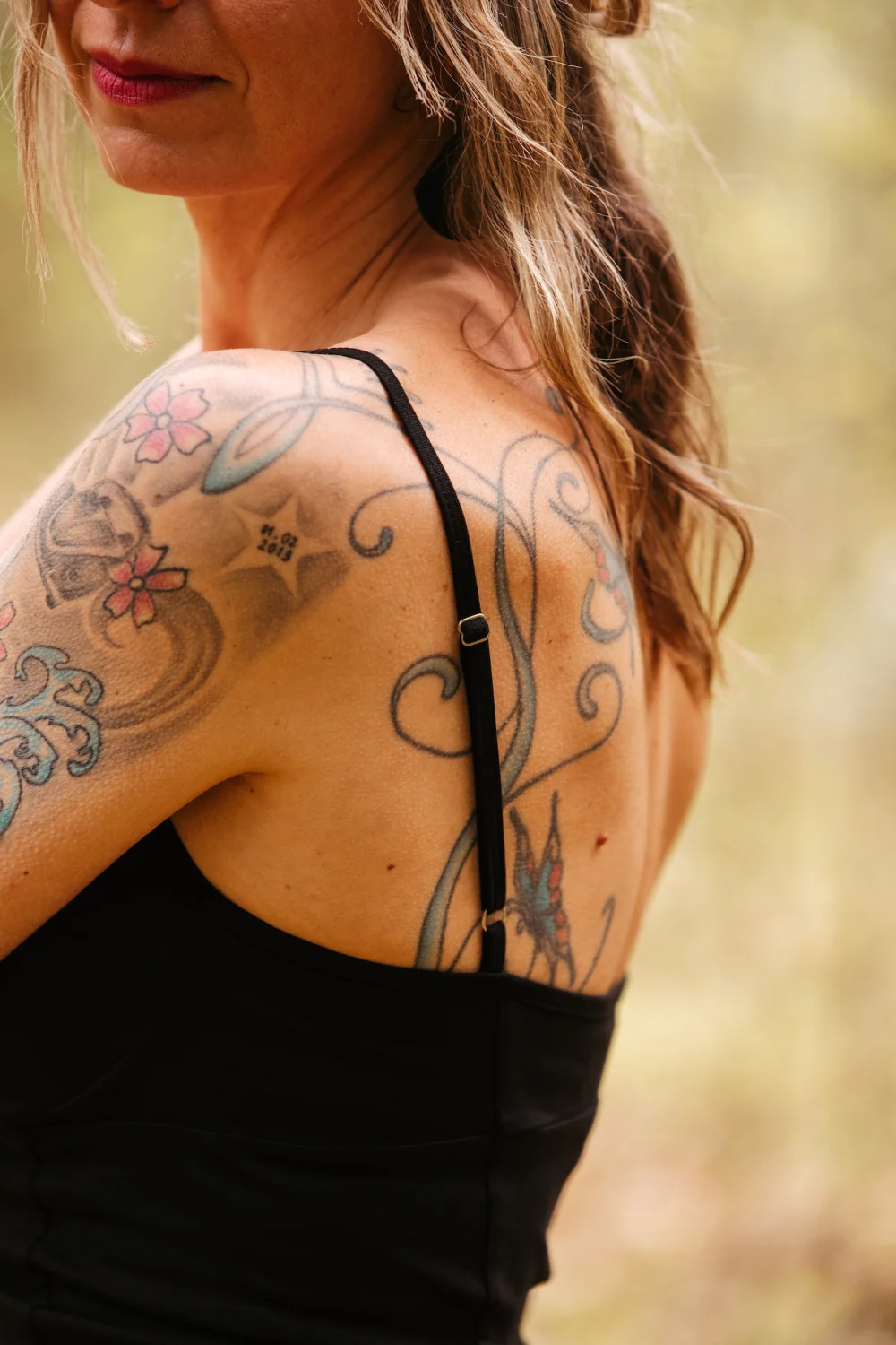 Top "Feminin" aus GOTS-zertifiziertem Bio-Baumwolljersey