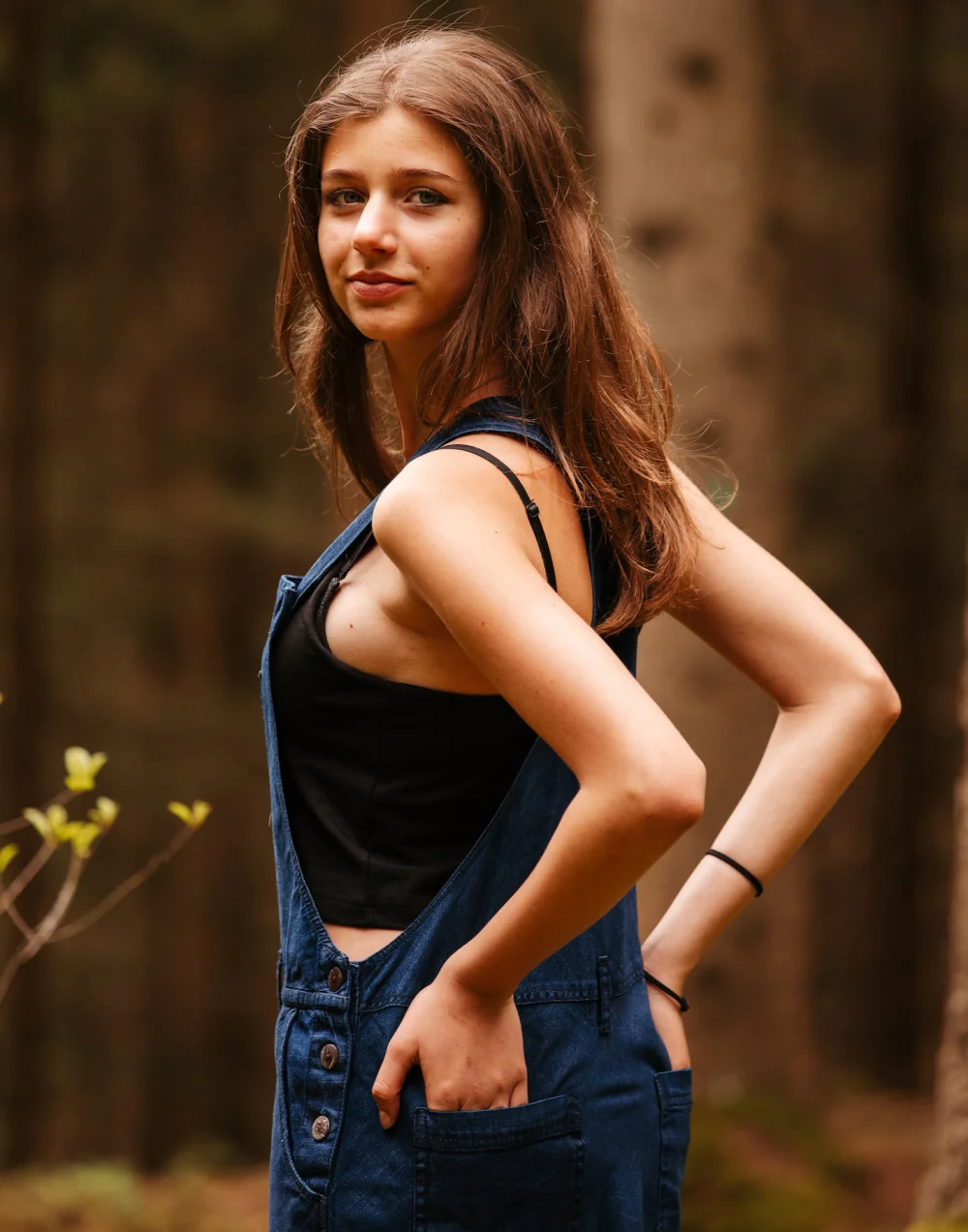 Jeans Latzkleid "Amy" - jeans / small