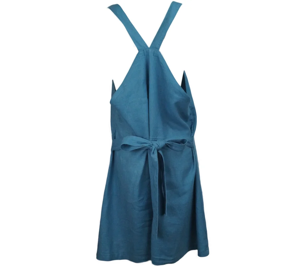 Latzkleid "Peggy" - blau / small