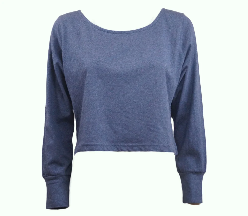 Langarm "Crop-Top" - rose / small