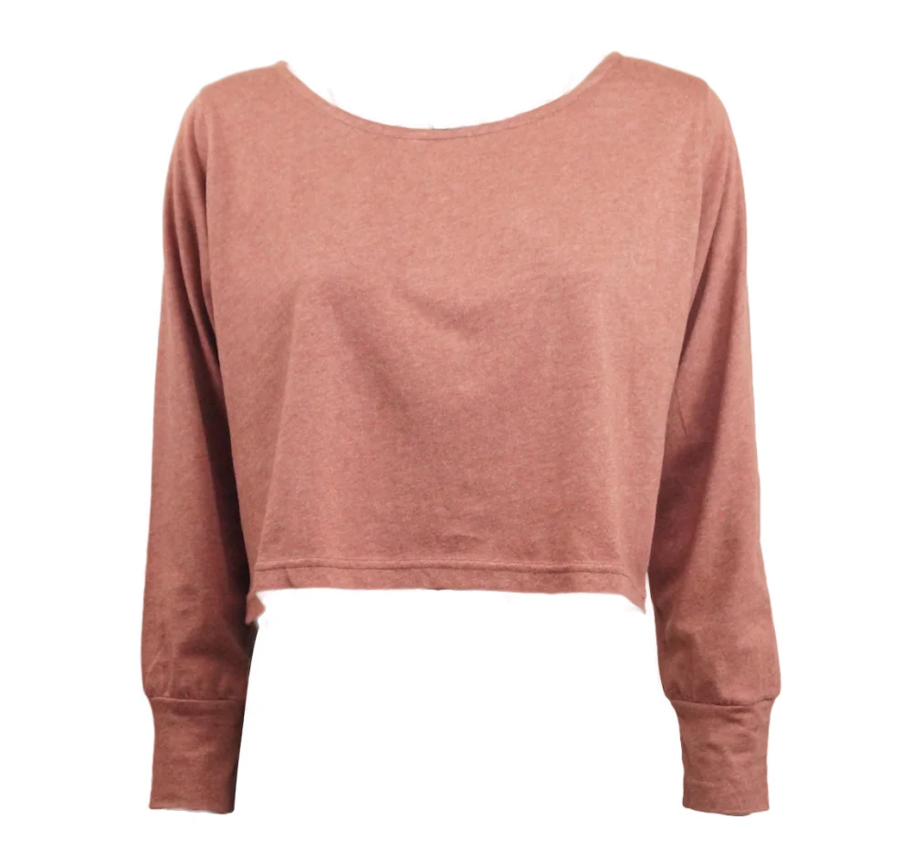 Langarm "Crop-Top" - rose / small