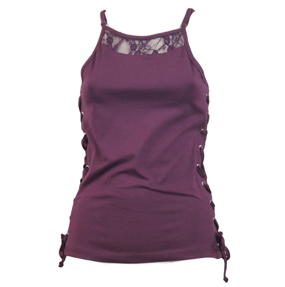 Gothic Top "Wednesday" - schwarz / small