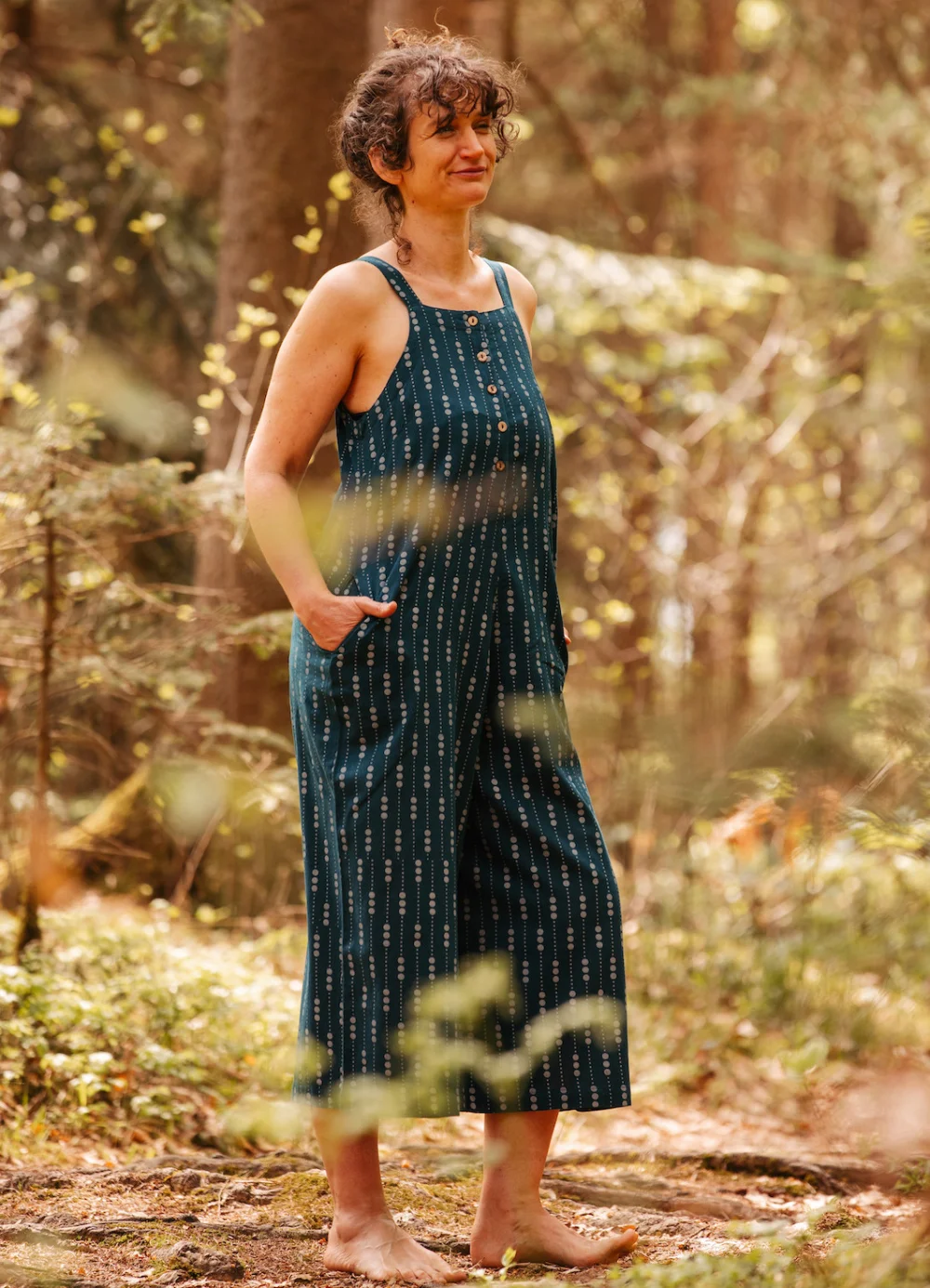 Jumpsuit "Ostsee" - petrol / l/xl