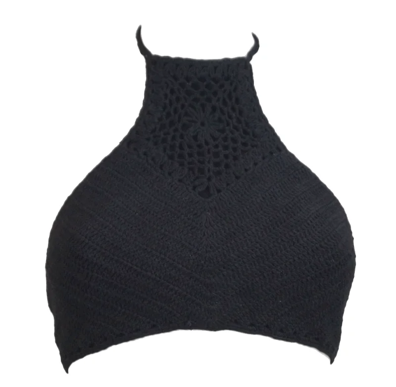 Häkeltop "Arambol" - olive