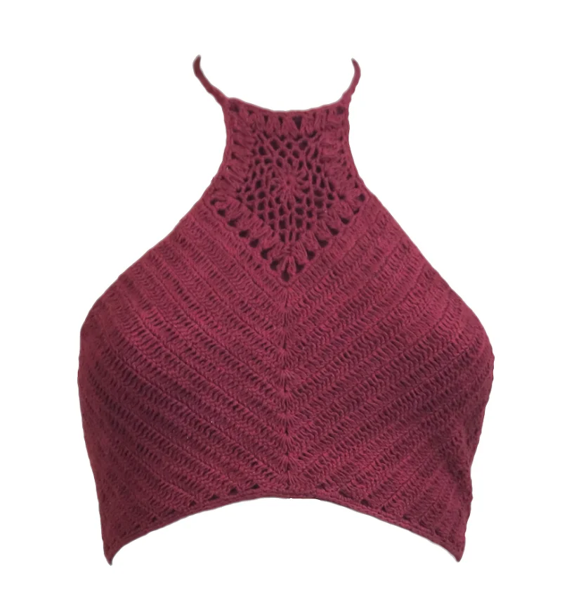 Häkeltop "Arambol" - olive