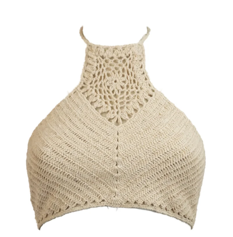 Häkeltop "Arambol" - olive